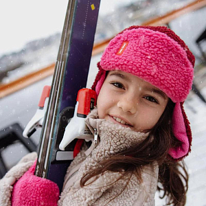 Шапка-ушанка меховая Hello Hossy "Cozy Tara", вишневая глазурь